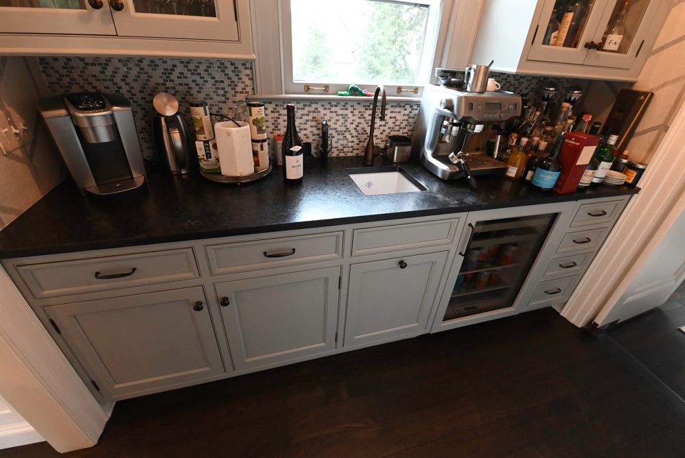 Premier Custom-Built Transitional Grey Butler's Pantry