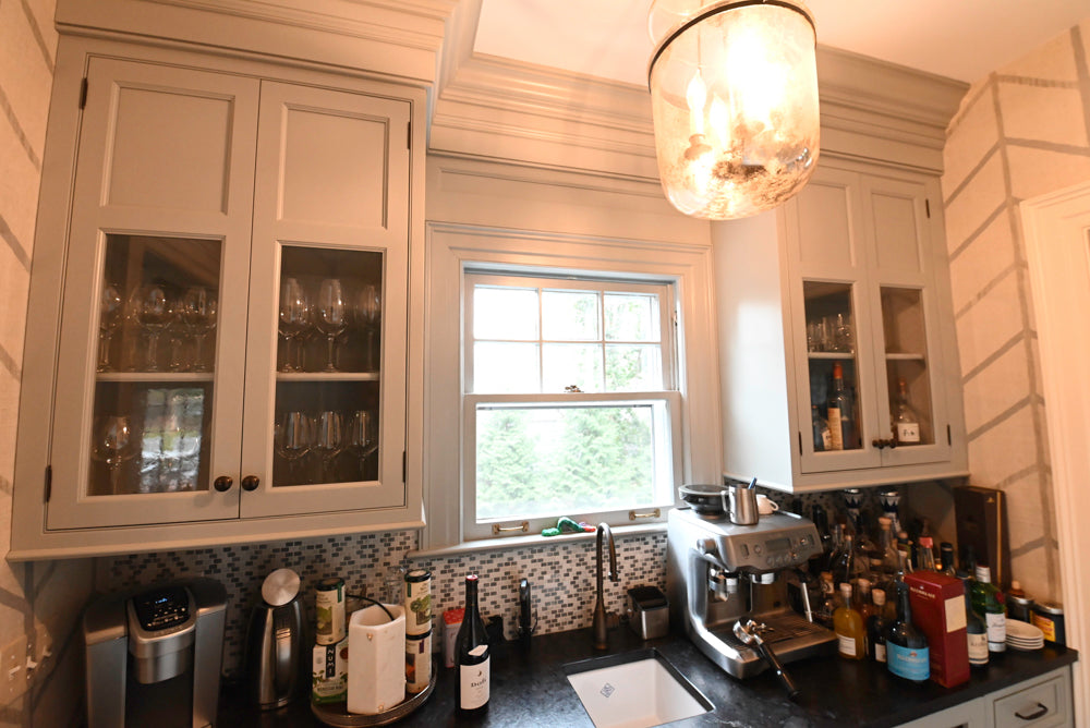 Premier Custom-Built Transitional Grey Butler's Pantry