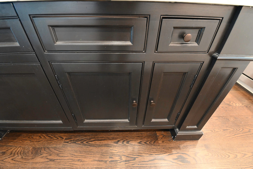 "The Prescott" Transitional White Kitchen with Island, Sub-Zero & Viking Appliances