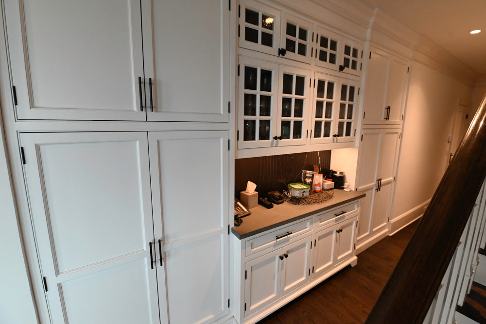 "The Prescott" Transitional White Kitchen with Island, Sub-Zero & Viking Appliances
