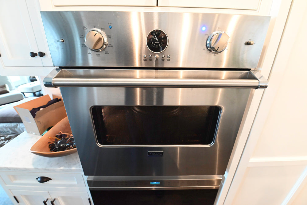 "The Prescott" Transitional White Kitchen with Island, Sub-Zero & Viking Appliances