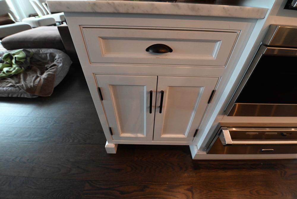 "The Prescott" Transitional White Kitchen with Island, Sub-Zero & Viking Appliances