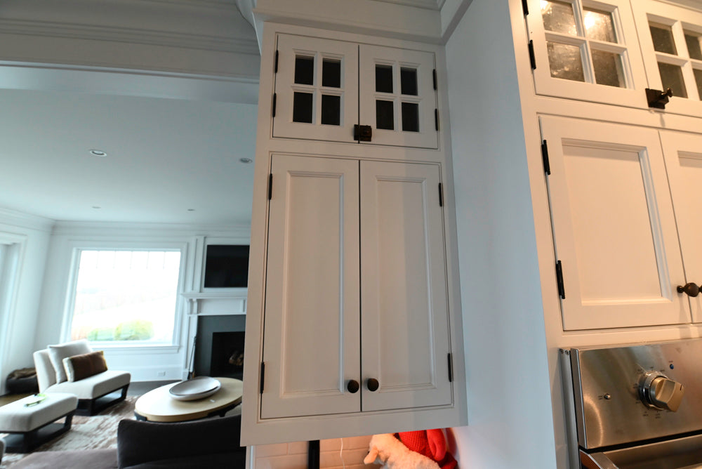 "The Prescott" Transitional White Kitchen with Island, Sub-Zero & Viking Appliances