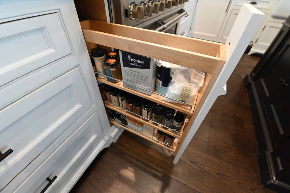 "The Prescott" Transitional White Kitchen with Island, Sub-Zero & Viking Appliances