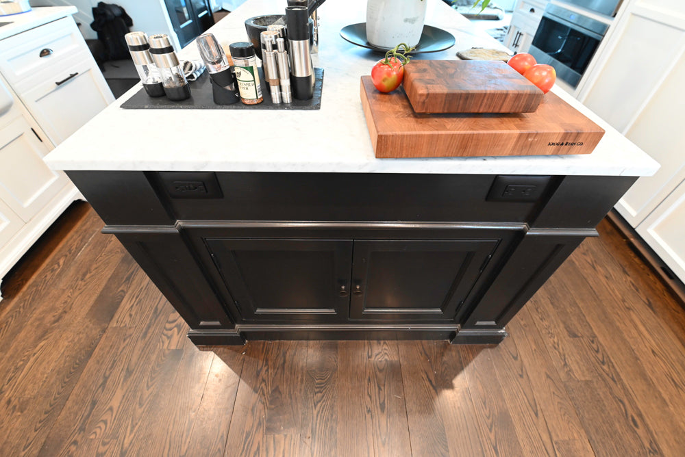 "The Prescott" Transitional White Kitchen with Island, Sub-Zero & Viking Appliances
