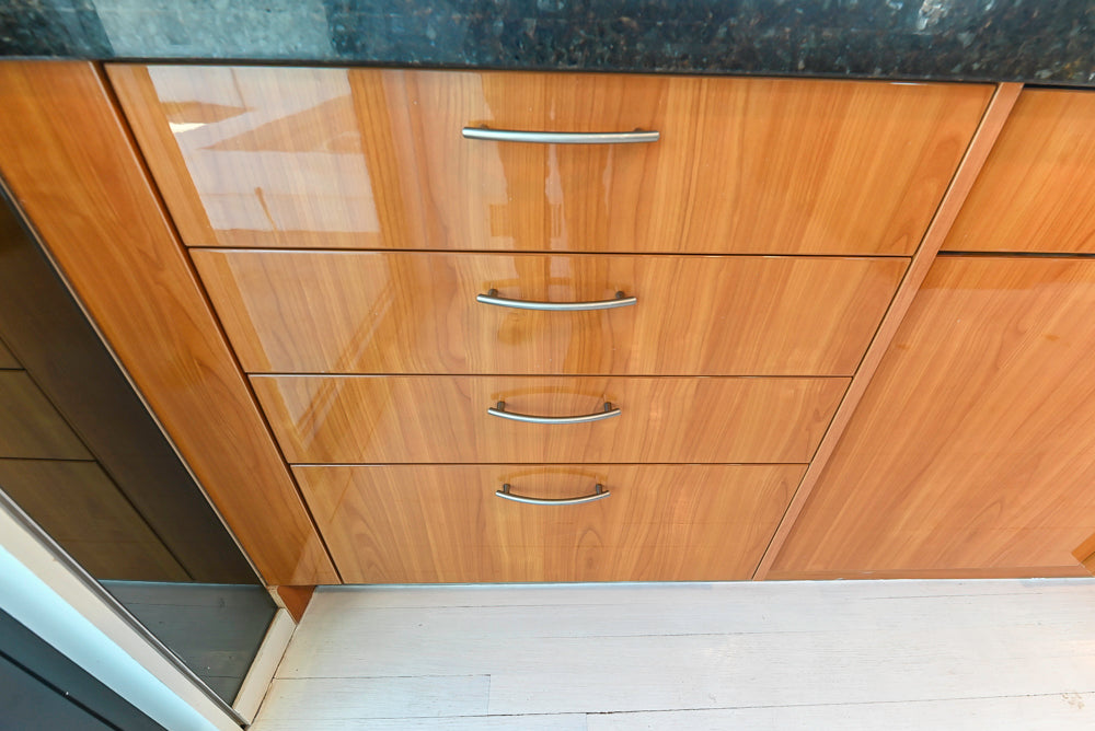 Neff Modern Kitchen with Island and 48" Viking Refrigerator