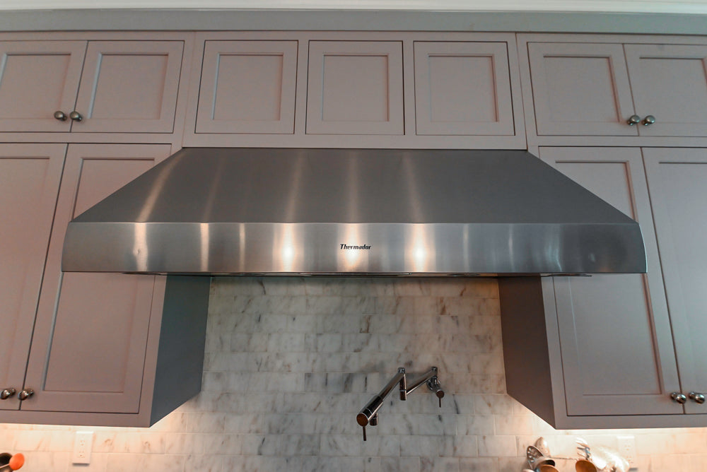 Plain & Fancy Repose Gray Transitional Kitchen with Thermador Appliances