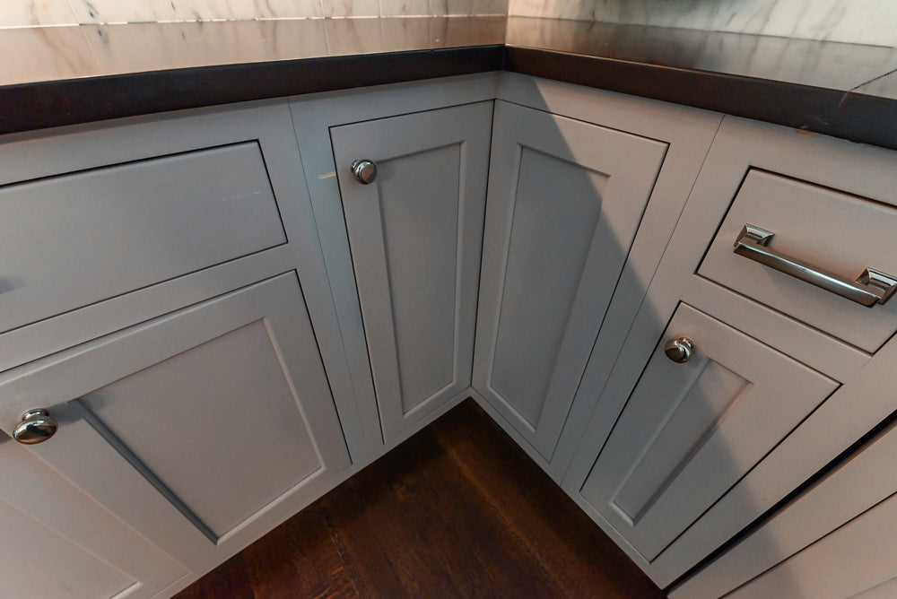 Plain & Fancy Repose Gray Transitional Kitchen with Thermador Appliances