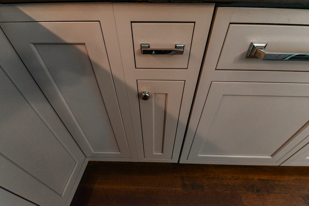 Plain & Fancy Repose Gray Transitional Kitchen with Thermador Appliances