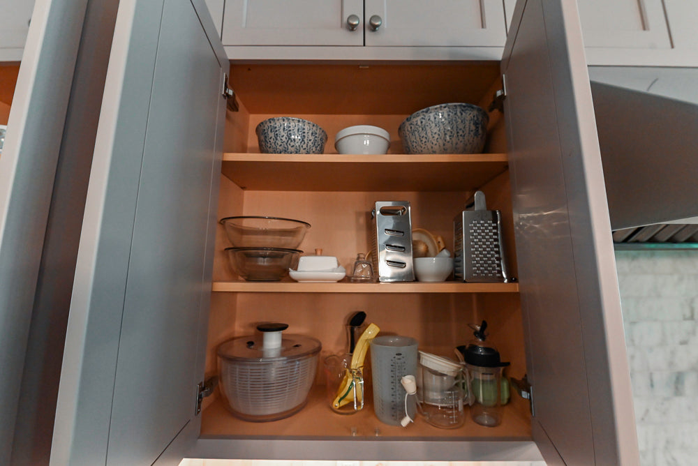 Plain & Fancy Repose Gray Transitional Kitchen with Thermador Appliances