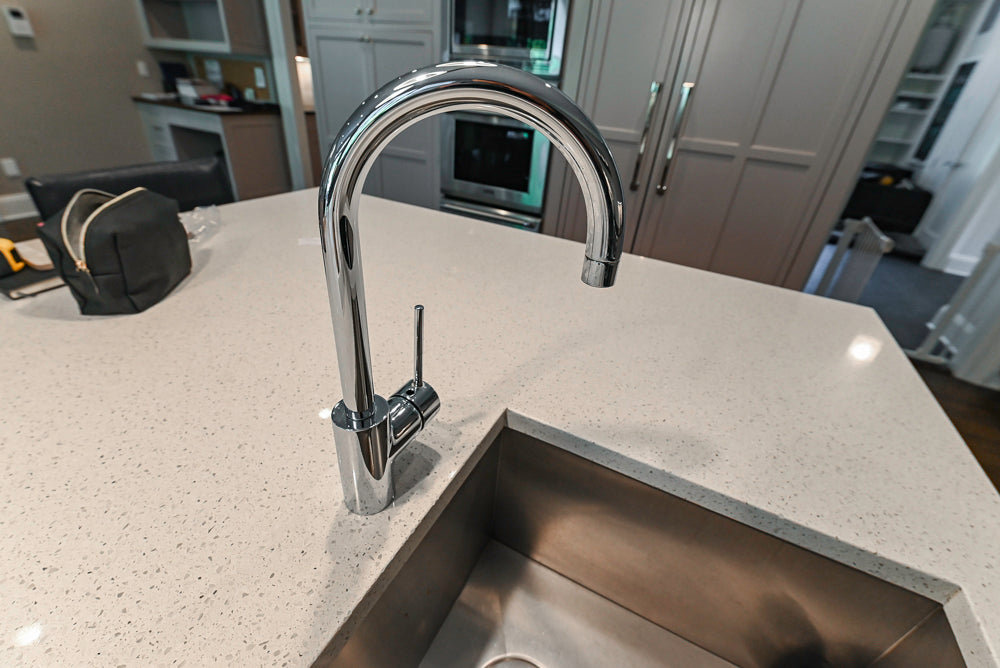 Plain & Fancy Repose Gray Transitional Kitchen with Thermador Appliances