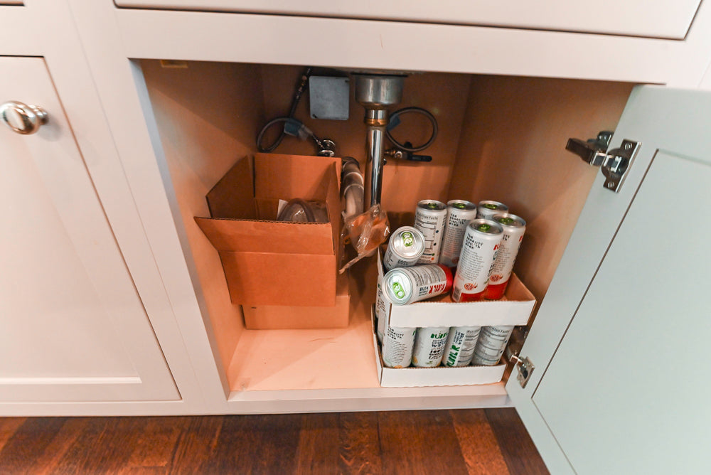 Plain & Fancy Repose Gray Transitional Butler's Pantry with Ice Maker & Wine Cooler