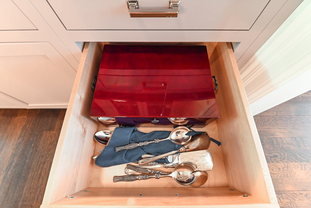 Plain & Fancy Repose Gray Transitional Butler's Pantry with Ice Maker & Wine Cooler