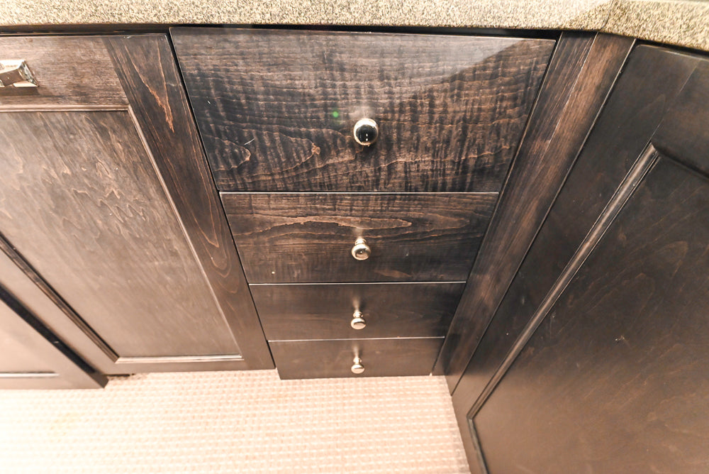 "The Beaumont" Transitional Dark Brown Wood Wet Bar with Appliances