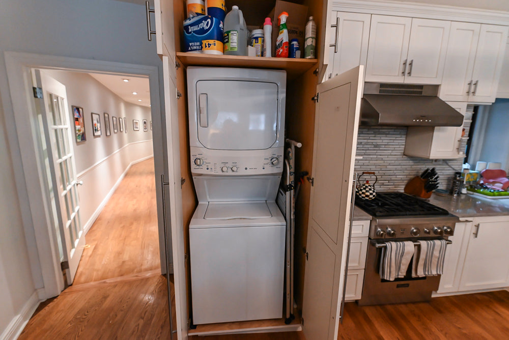 Plain & Fancy Transitional White Kitchen with Thermador Range