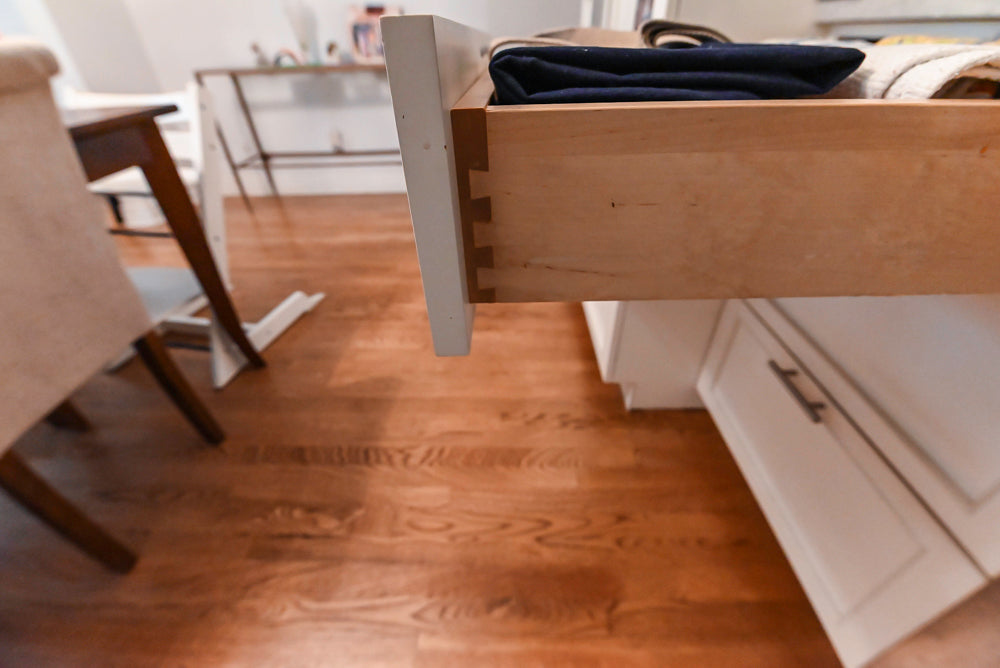 Plain & Fancy Transitional White Kitchen with Thermador Range