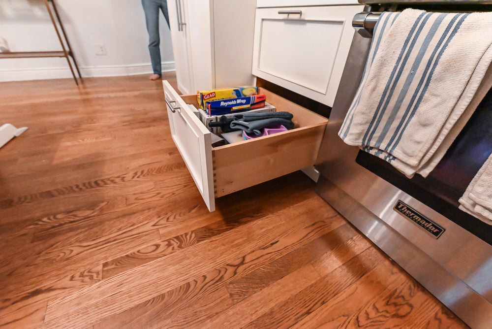 Plain & Fancy Transitional White Kitchen with Thermador Range