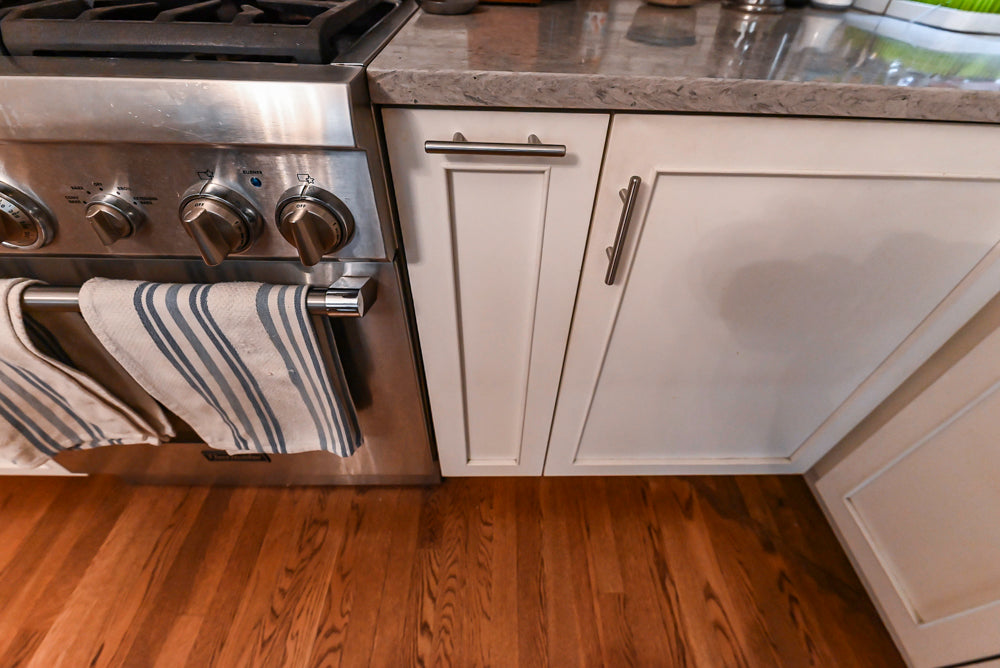 Plain & Fancy Transitional White Kitchen with Thermador Range
