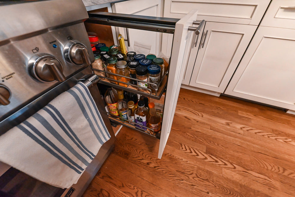Plain & Fancy Transitional White Kitchen with Thermador Range