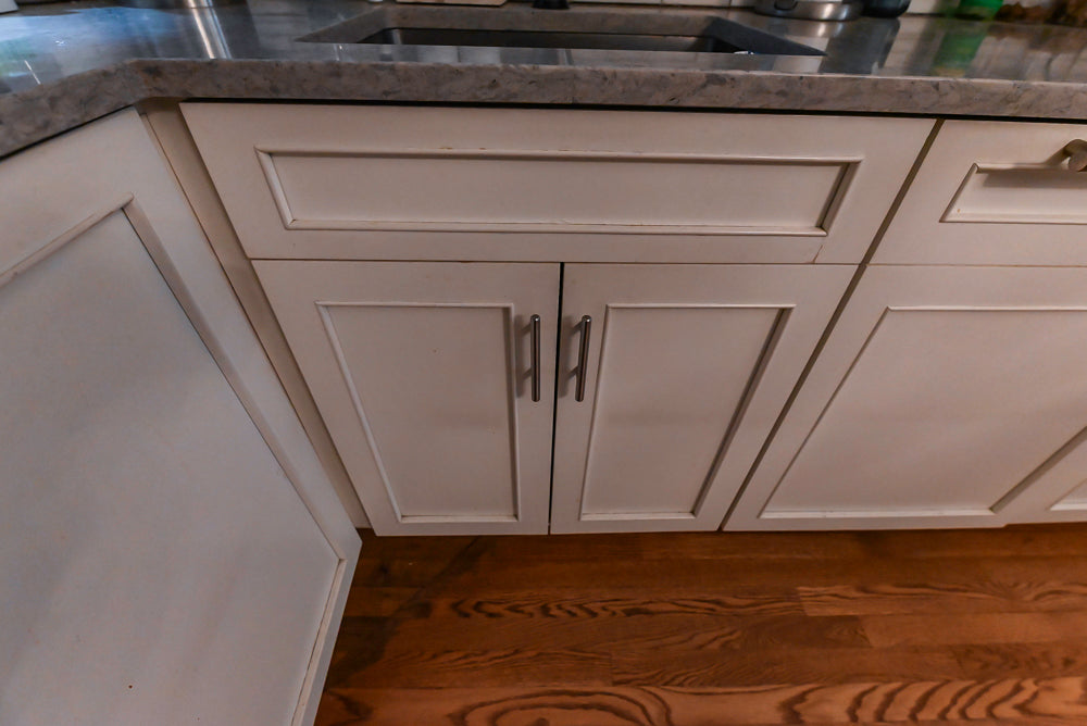 Plain & Fancy Transitional White Kitchen with Thermador Range