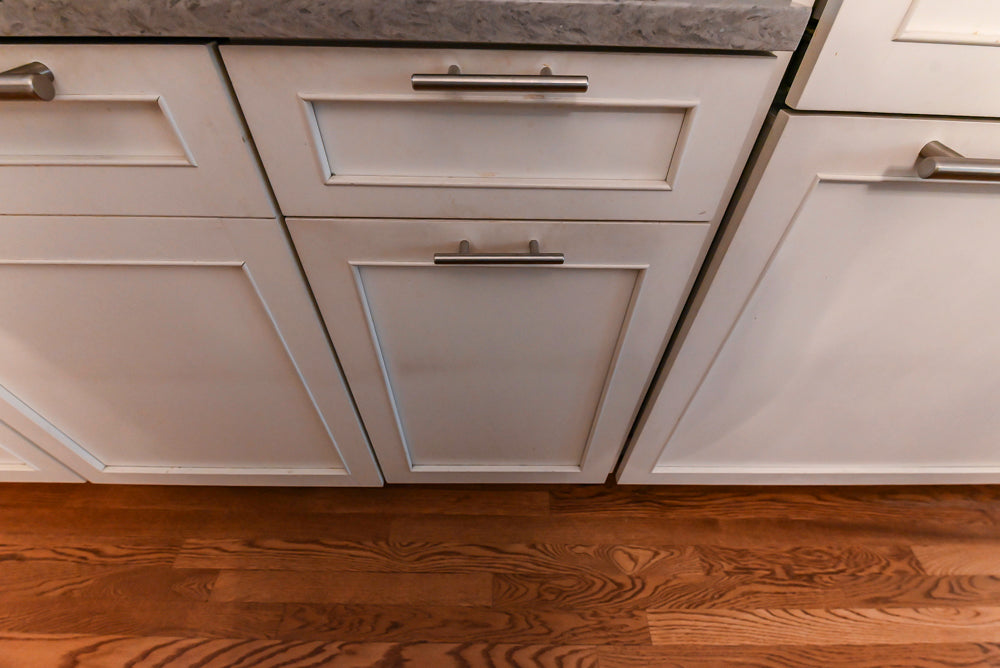 Plain & Fancy Transitional White Kitchen with Thermador Range