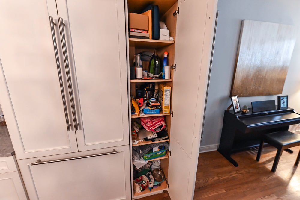 Plain & Fancy Transitional White Kitchen with Thermador Range