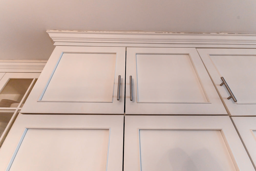 Plain & Fancy Transitional White Kitchen with Thermador Range