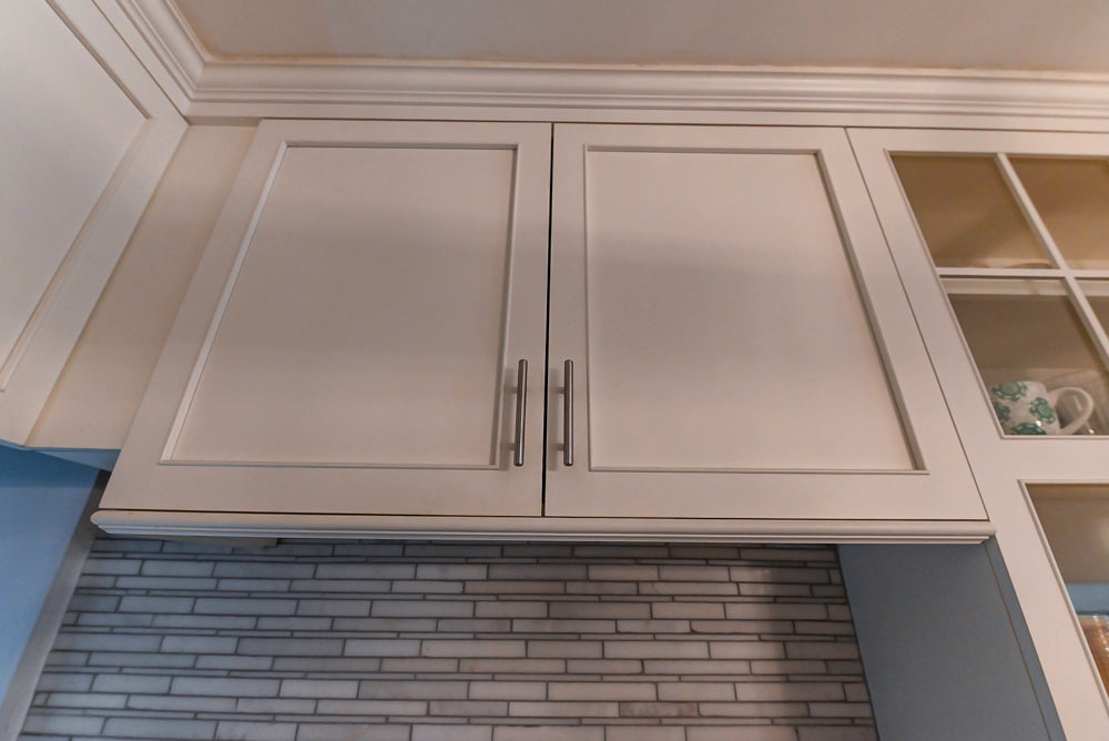 Plain & Fancy Transitional White Kitchen with Thermador Range