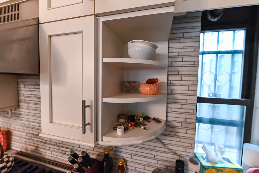 Plain & Fancy Transitional White Kitchen with Thermador Range