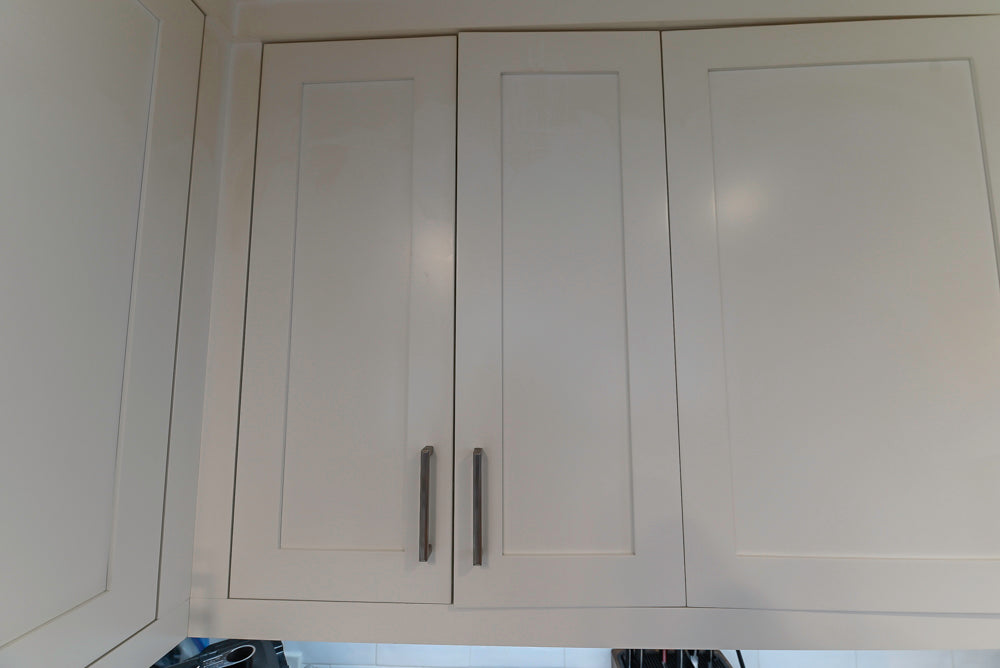 Cuiffo Cabinetry Transitional White Kitchen with Island & JennAir Appliances