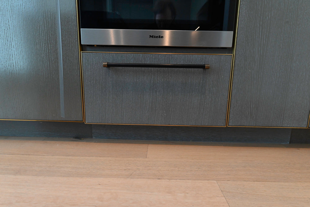 Thomas Juul-Hansen Modern Grey Oak Kitchen with Island & Miele Appliances