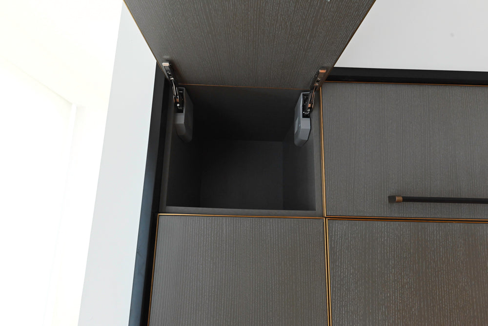 Thomas Juul-Hansen Modern Grey Oak Kitchen with Island & Miele Appliances