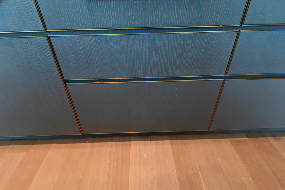 Thomas Juul-Hansen Modern Grey Oak Kitchen with Island & Miele Appliances
