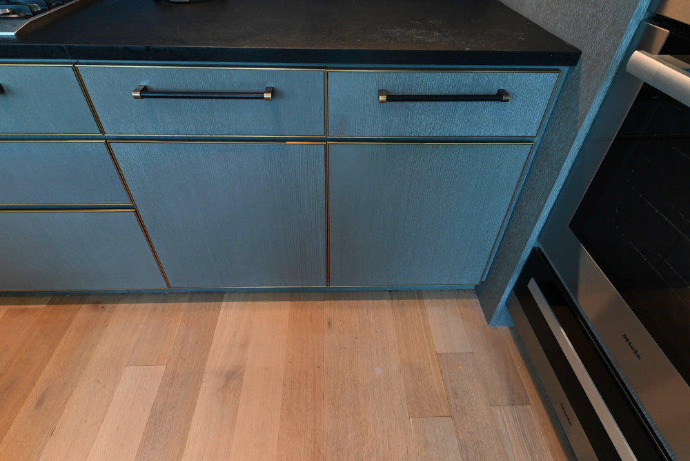 Thomas Juul-Hansen Modern Grey Oak Kitchen with Island & Miele Appliances