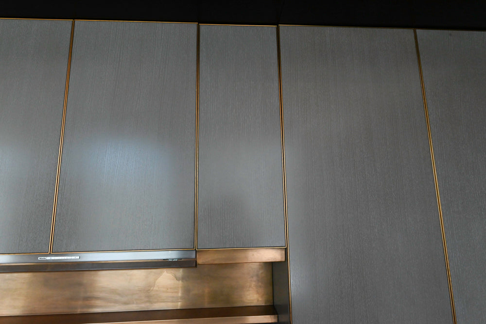 Thomas Juul-Hansen Modern Grey Oak Kitchen with Island & Miele Appliances