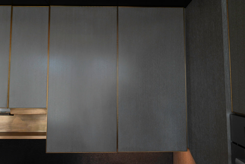 Thomas Juul-Hansen Modern Grey Oak Kitchen with Island & Miele Appliances