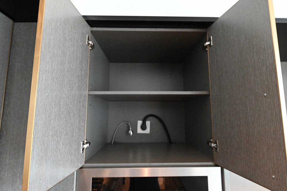 Thomas Juul-Hansen Modern Grey Oak Kitchen with Island & Miele Appliances