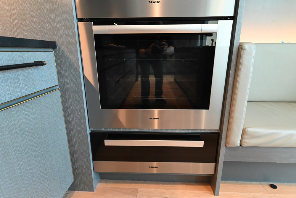 Thomas Juul-Hansen Modern Grey Oak Kitchen with Island & Miele Appliances