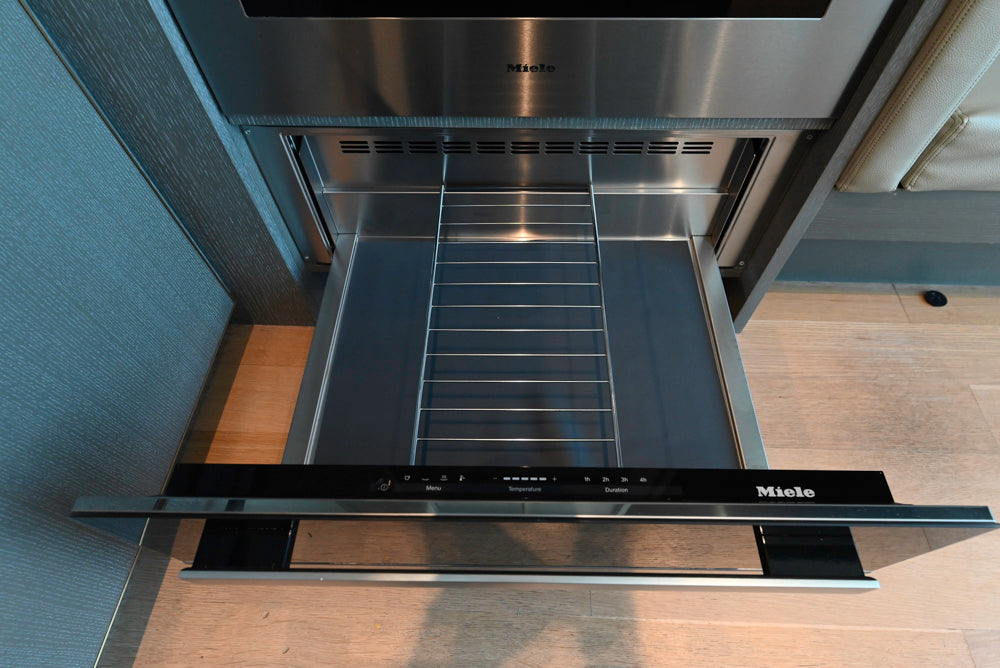 Thomas Juul-Hansen Modern Grey Oak Kitchen with Island & Miele Appliances