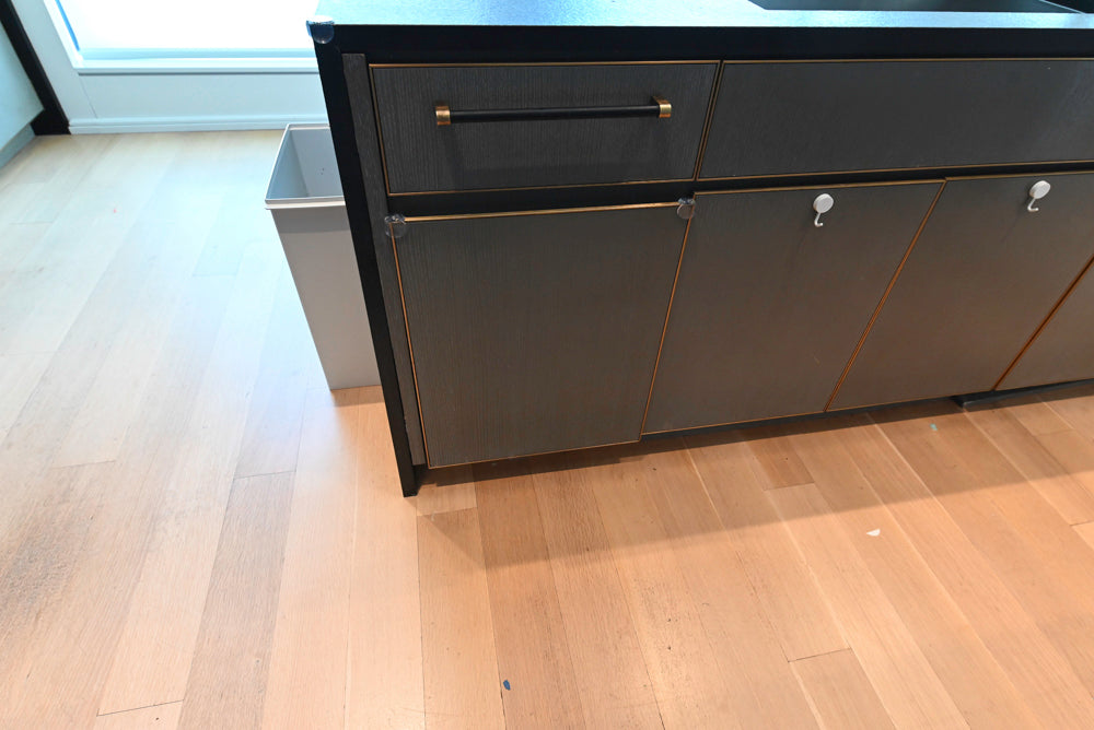 Thomas Juul-Hansen Modern Grey Oak Kitchen with Island & Miele Appliances