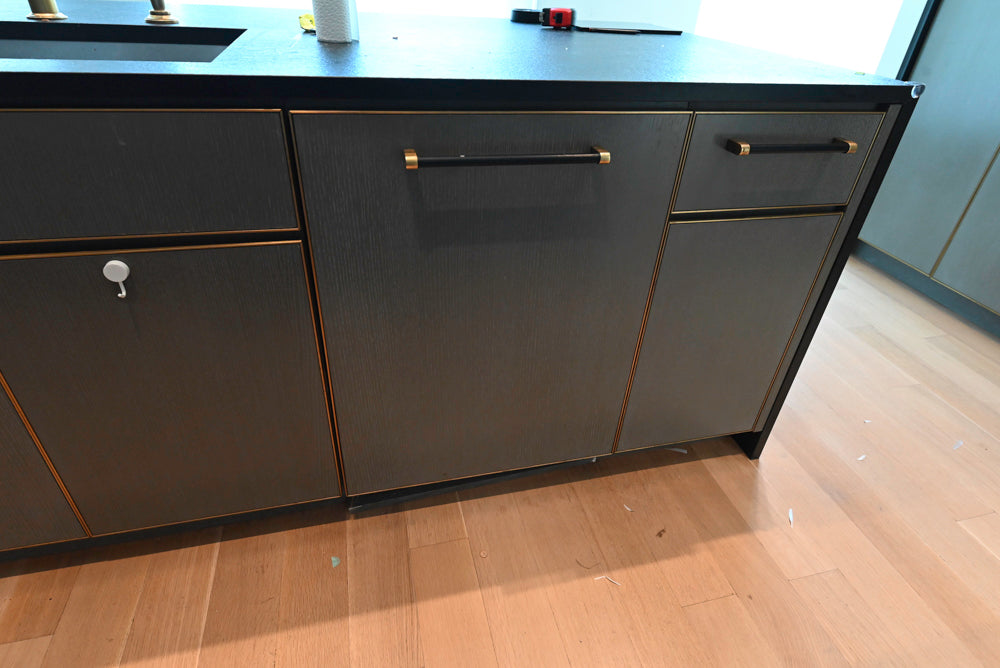 Thomas Juul-Hansen Modern Grey Oak Kitchen with Island & Miele Appliances