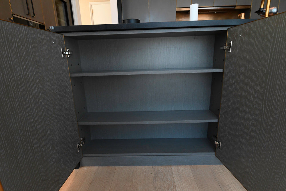 Thomas Juul-Hansen Modern Grey Oak Kitchen with Island & Miele Appliances