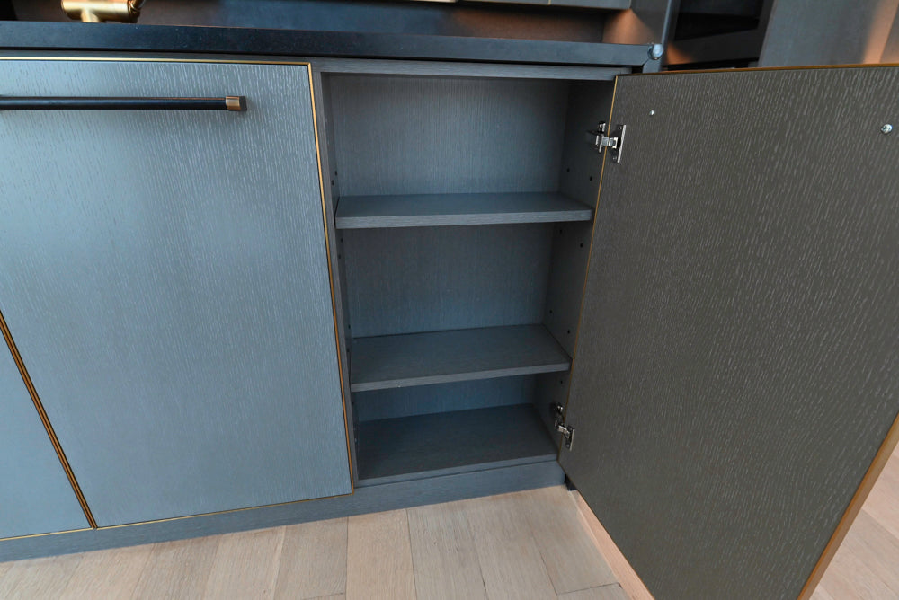 Thomas Juul-Hansen Modern Grey Oak Kitchen with Island & Miele Appliances