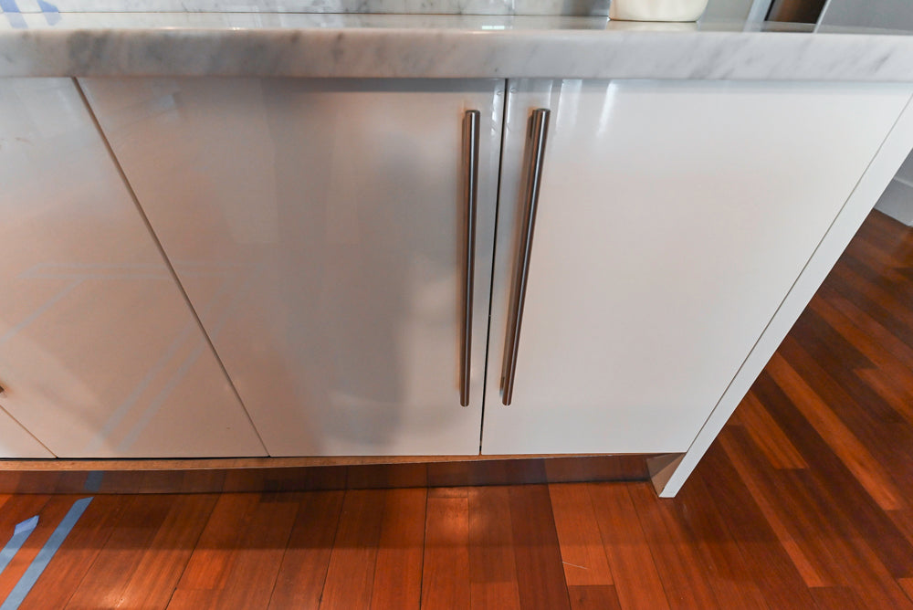 Pessina Cucine Modern Industrial White Kitchen with Island & Viking Appliances