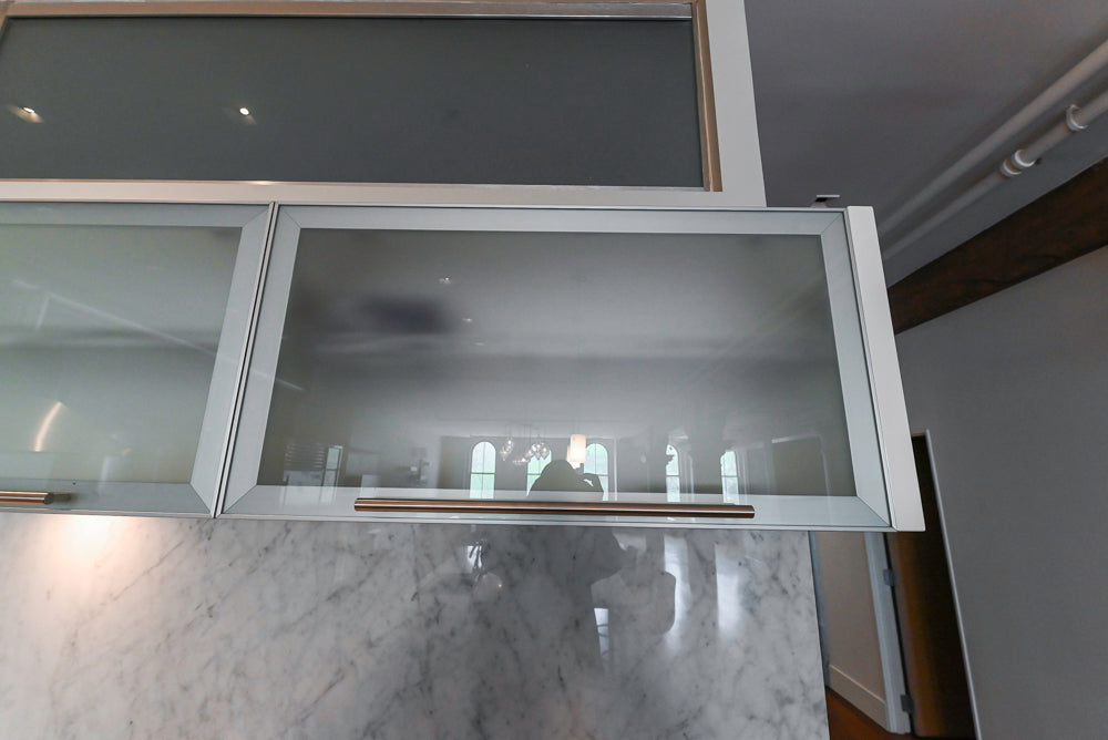 Pessina Cucine Modern Industrial White Kitchen with Island & Viking Appliances