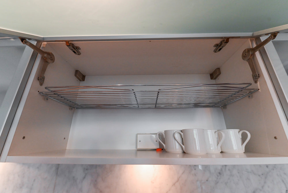 Pessina Cucine Modern Industrial White Kitchen with Island & Viking Appliances