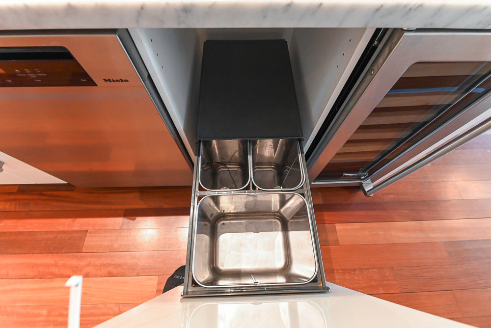 Pessina Cucine Modern Industrial White Kitchen with Island & Viking Appliances