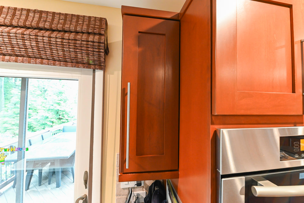 Plain & Fancy Transitional Classic Wooden Kitchen with Island and Sub-Zero 48" Refrigerator