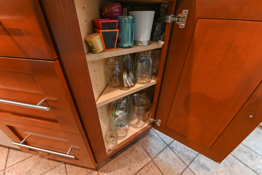 Plain & Fancy Transitional Classic Wooden Kitchen with Island and Sub-Zero 48" Refrigerator