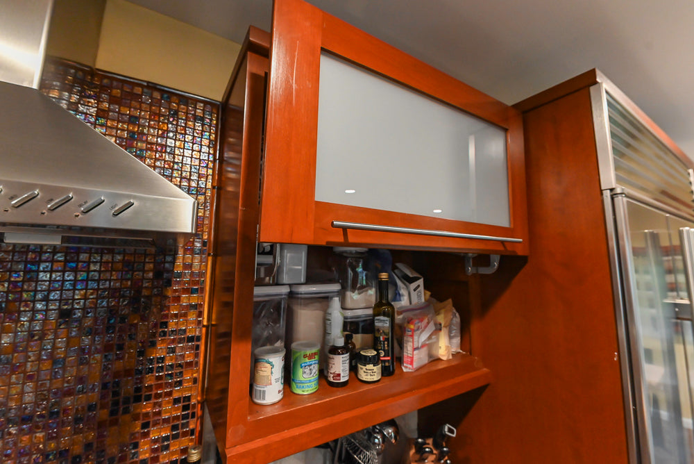 Plain & Fancy Transitional Classic Wooden Kitchen with Island and Sub-Zero 48" Refrigerator